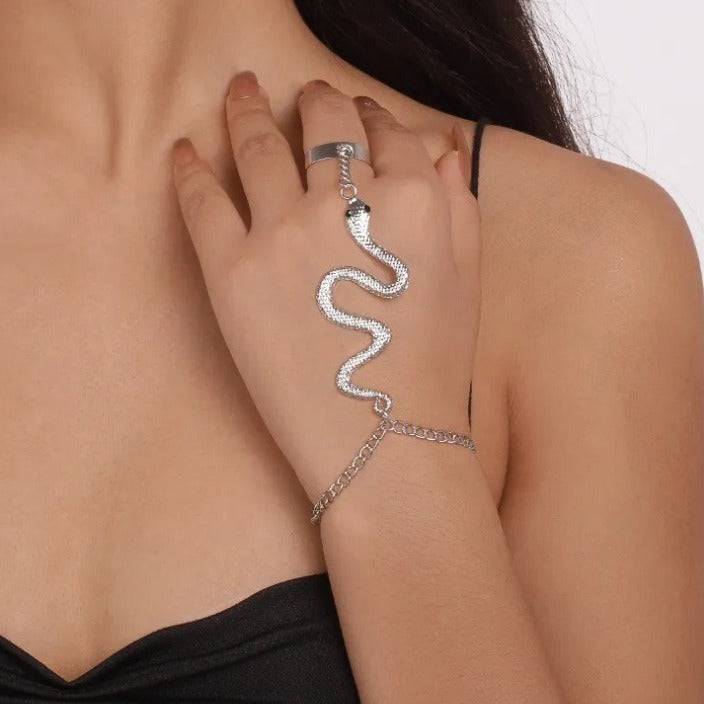 Bold Serpentine Hand Chain Bracelet - All Inclusive Family Treasures