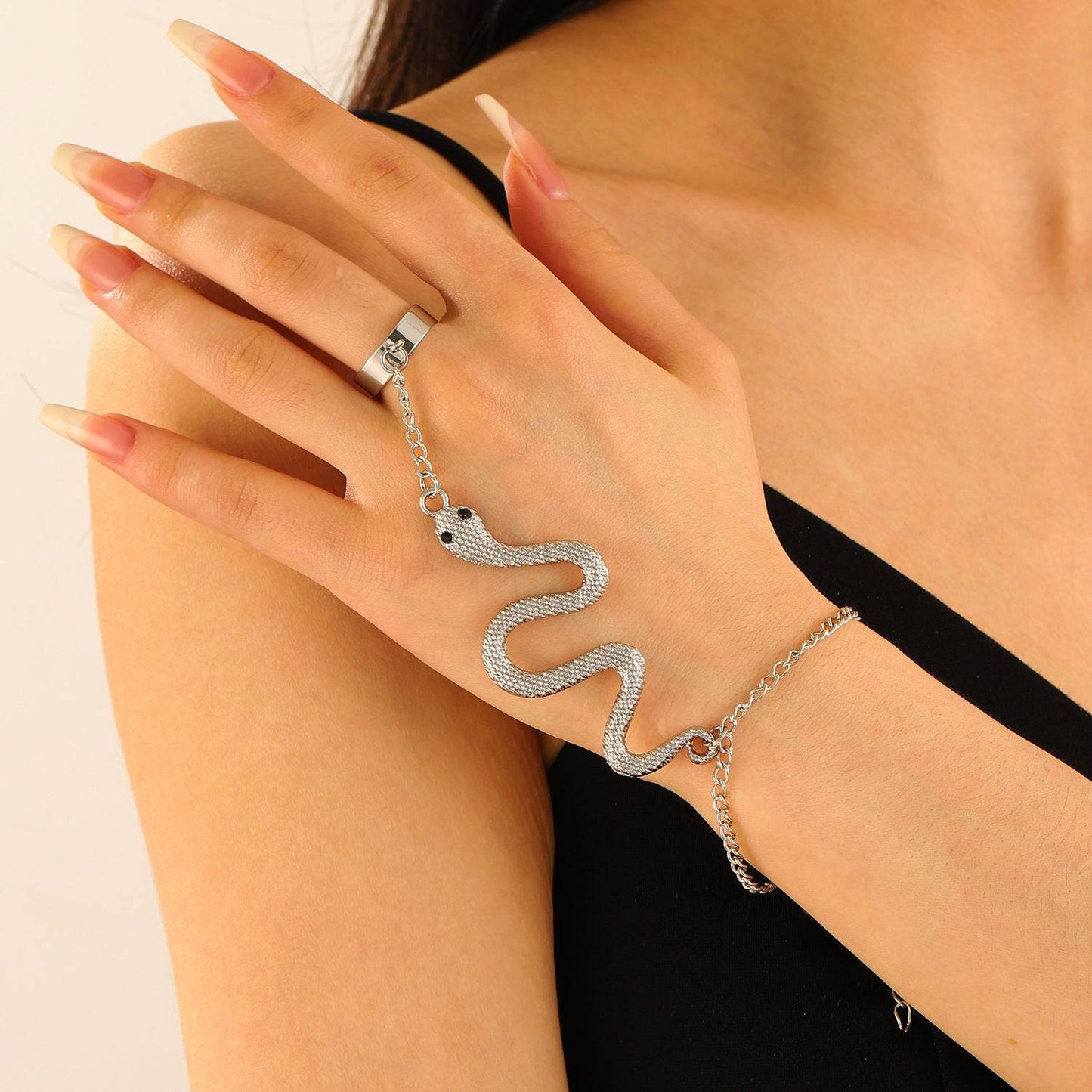 Bold Serpentine Hand Chain Bracelet - All Inclusive Family Treasures