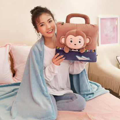 Functional Cartoon Folding Pillow Nap Blanket - Cute & Cozy 2-in-1 Design - All Inclusive Family Treasures