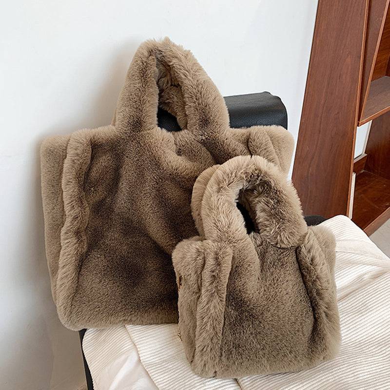 Winter Plush Handbag – Stylish and Cozy Tote for Women - All Inclusive Family Treasures