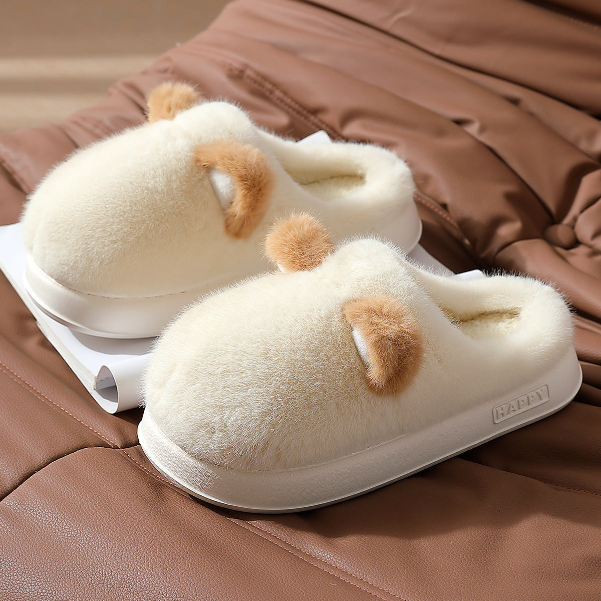 Snuggly Bear Fleece Slippers – Cozy Comfort for Chilly Days! - All Inclusive Family Treasures