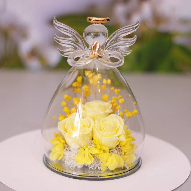 Eternal Angel Glass Rose Gift – Timeless Elegance for Every Occasion - All Inclusive Family Treasures