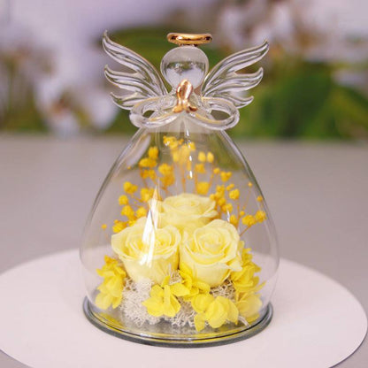 Eternal Angel Glass Rose Gift – Timeless Elegance for Every Occasion - All Inclusive Family Treasures