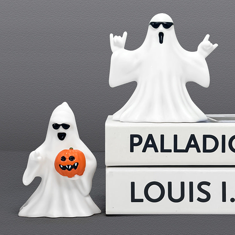 Cute Ghost Figurine Ornaments – Halloween Mini Phantom Collection
