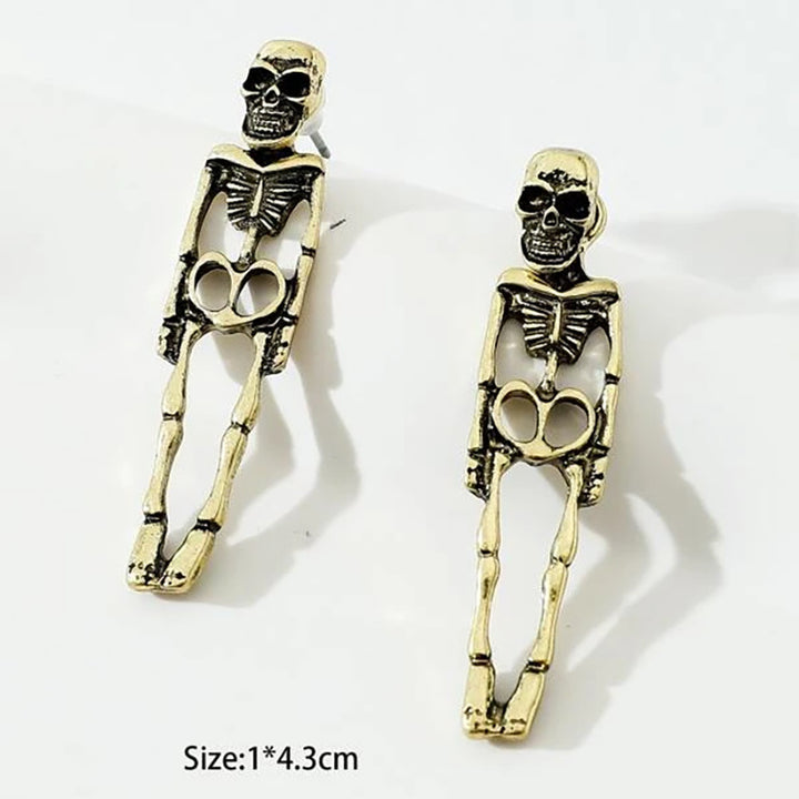 Creepin’ It Real: Halloween Skeleton Stud Earrings