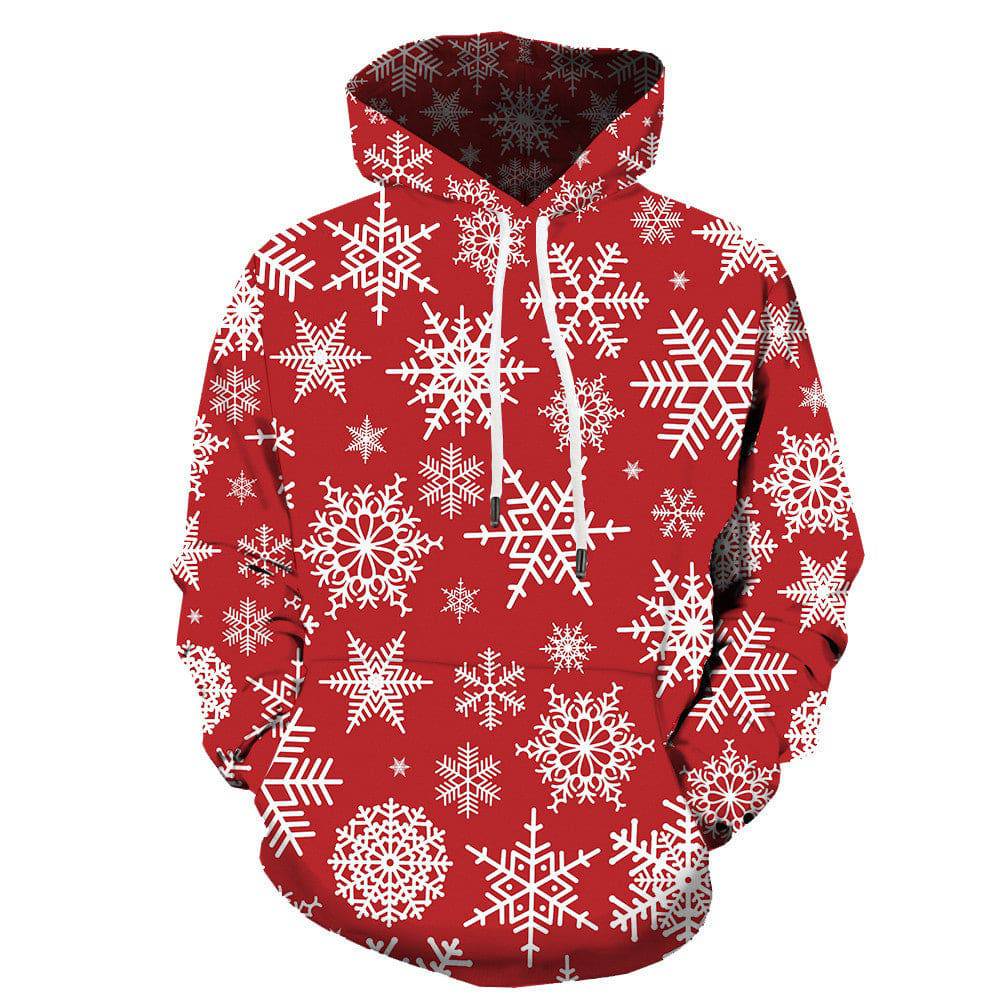 Men's Snowflake Hoodie - Festive Casual Pullover for the Holiday Season - All Inclusive Family Treasures