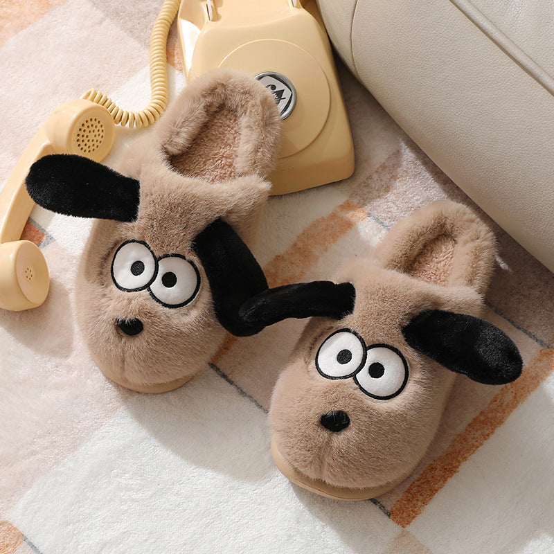 Cozy Pup Plush Slippers – Cute & Comfy Winter Warmth
