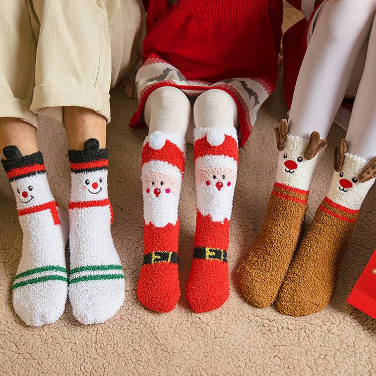 Adorable Christmas Fleece Socks for Kids – Cozy Santa, Snowman & Reindeer Designs! - All Inclusive Family Treasures