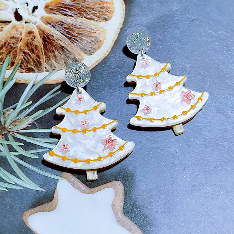 Festive Christmas Tree Earrings with Rhinestones – Perfect for Holiday Glam! - All Inclusive Family Treasures