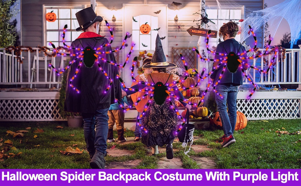 Creepy-Cool Spider Backpack with Glowing LED Legs