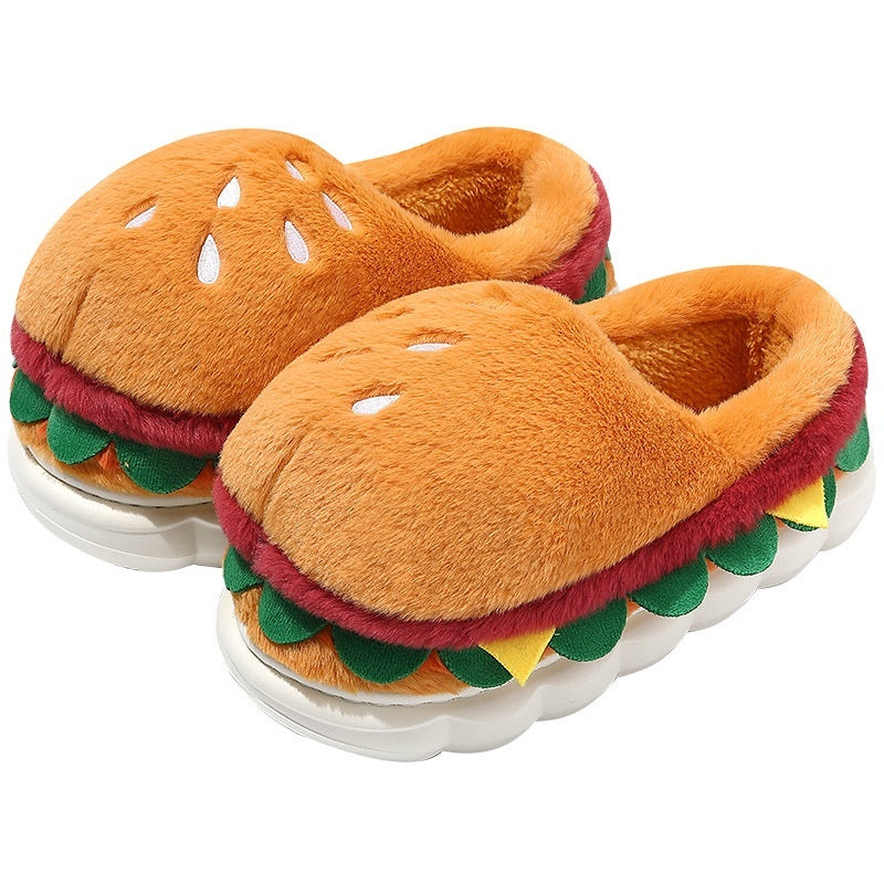 Burger Bliss Plush Slippers – Cozy, Fun & Oh-So-Adorable! - All Inclusive Family Treasures