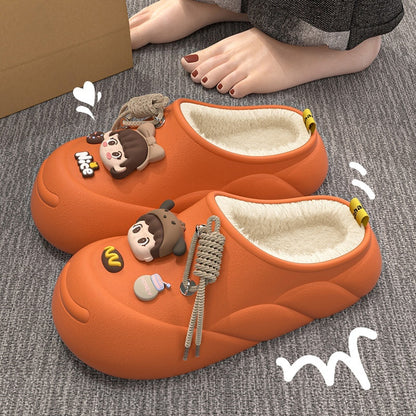 Stay Warm & Stylish with These Cartoon Plush Slippers! - All Inclusive Family Treasures