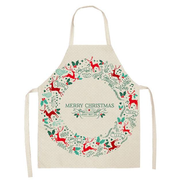 Festive Christmas Cotton & Linen Apron Collection – Perfect for Holiday Cooking & Baking - All Inclusive Family Treasures