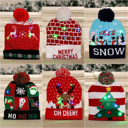 Festive LED Light-Up Christmas Beanie – Cozy, Bright, and Full of Holiday Spirit! - All Inclusive Family Treasures