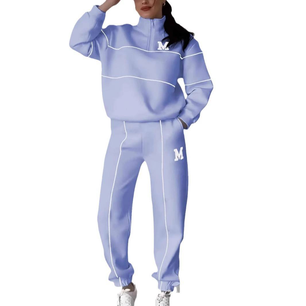 Women's Long-Sleeve Sweater Sports Suit – Comfortable and Stylish Two-Piece Activewear - All Inclusive Family Treasures