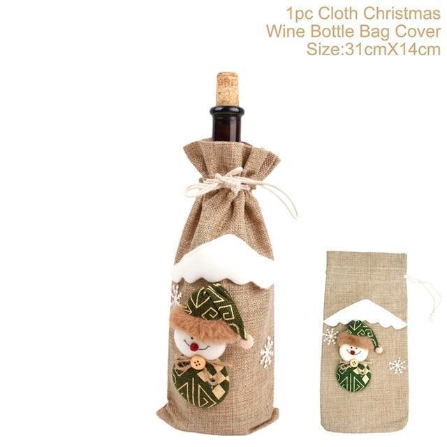 Festive Christmas Wine Bottle Covers – Adorable Holiday Bottle Bags for Perfect Gift Wrapping - All Inclusive Family Treasures