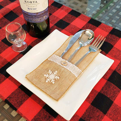 Festive Christmas Cutlery Holder Set – Add a Touch of Holiday Magic to Your Table! - All Inclusive Family Treasures