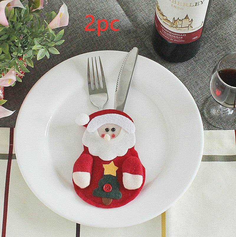 Festive Christmas Cutlery Holder Set – Add a Touch of Holiday Magic to Your Table! - All Inclusive Family Treasures