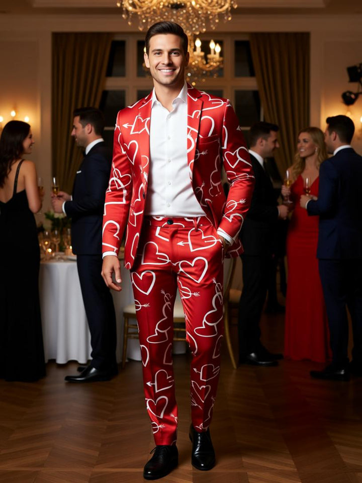 Men's Christmas Suit - Festive Holiday Blazer and Pants Set