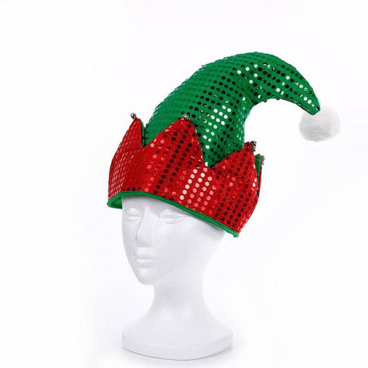 Festive Elf Sparkle Hat - Sequin Christmas Holiday Accessory - All Inclusive Family Treasures