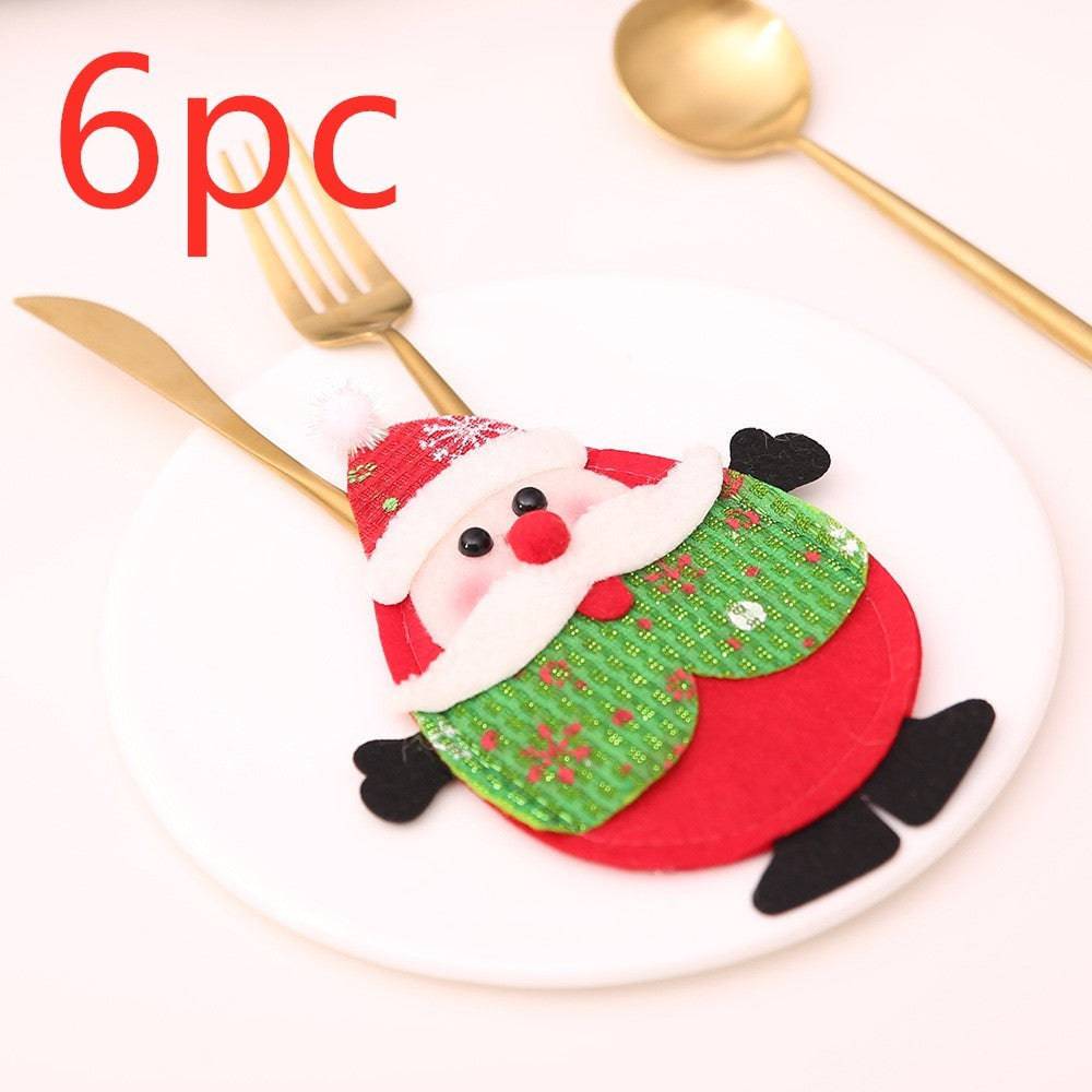 Festive Christmas Cutlery Holder Set – Add a Touch of Holiday Magic to Your Table! - All Inclusive Family Treasures