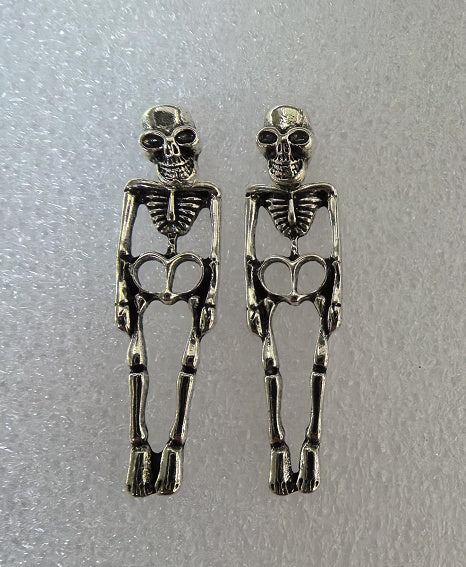 Creepin’ It Real: Halloween Skeleton Stud Earrings