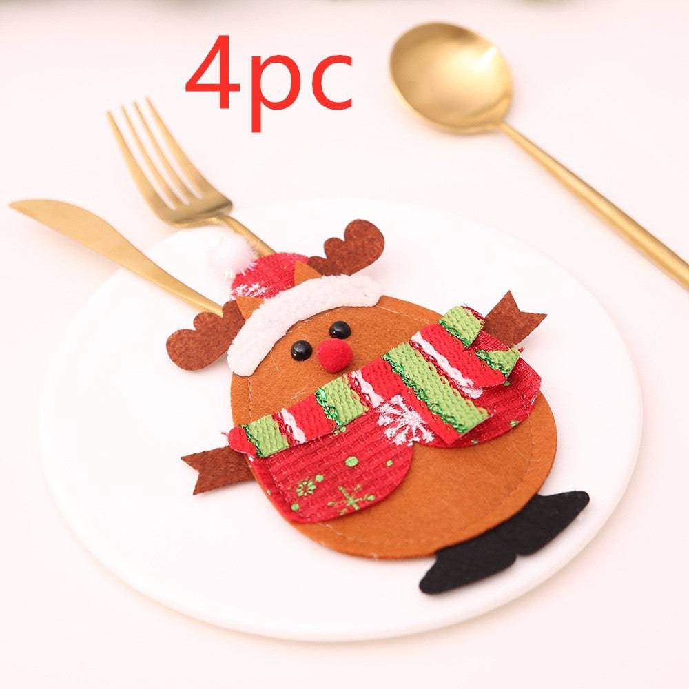 Festive Christmas Cutlery Holder Set – Add a Touch of Holiday Magic to Your Table! - All Inclusive Family Treasures