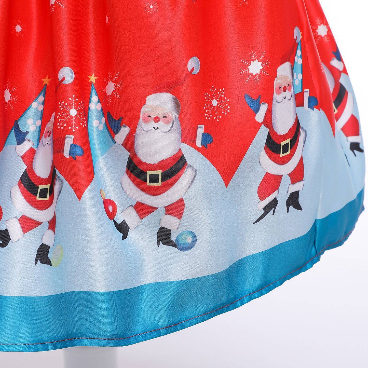 Children's Dress - Festive Holiday Mid-Length Skirt with Reindeer Headband - All Inclusive Family Treasures