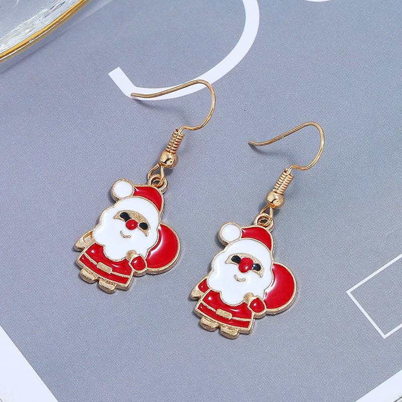 Santa Claus Earrings & Necklace Set – Festive Holiday Jewelry - All Inclusive Family Treasures