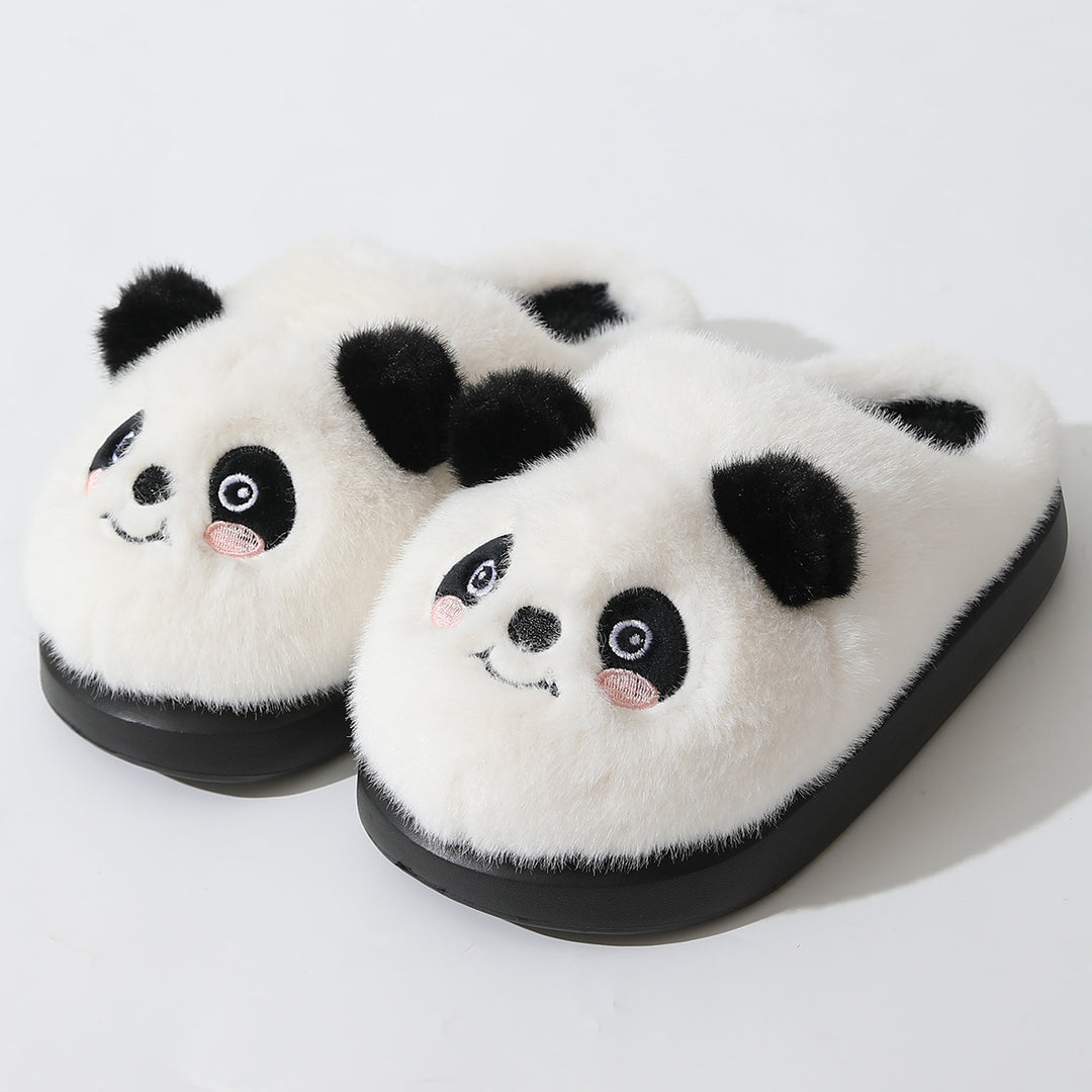 Cozy Cartoon Panda Cotton Slippers
