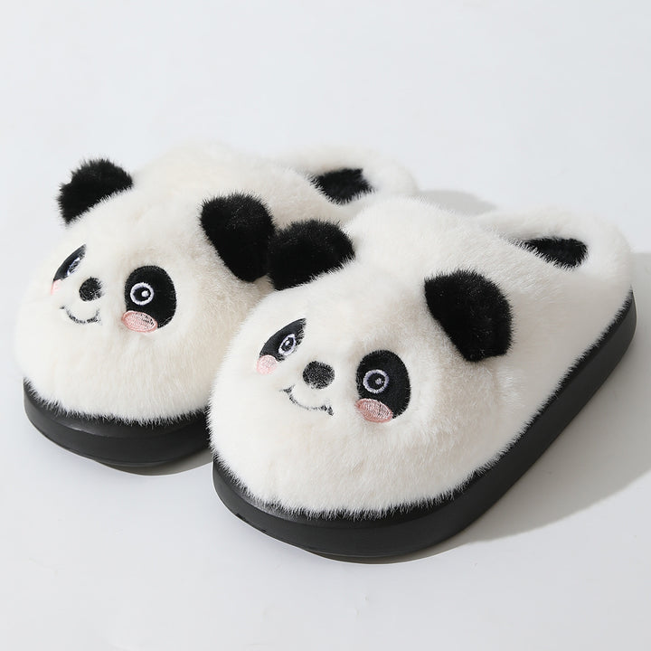 Cozy Cartoon Panda Cotton Slippers