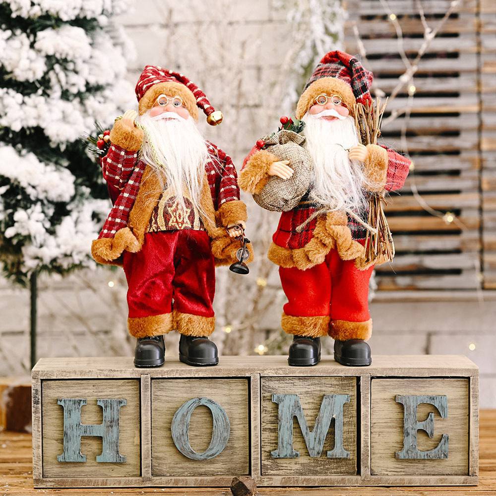 Classic Standing Santa Claus Doll - A Timeless Holiday Decor Piece - All Inclusive Family Treasures