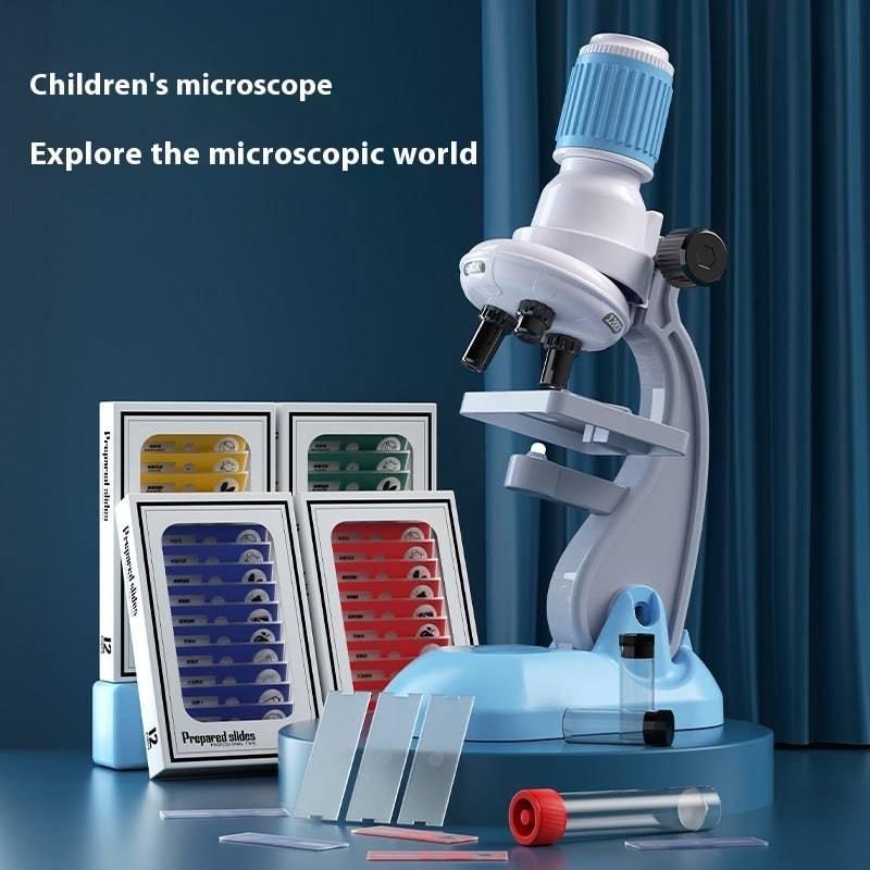 Explore the Microscopic World: 1200X LED Microscope for Kids & Beginners - All Inclusive Family Treasures