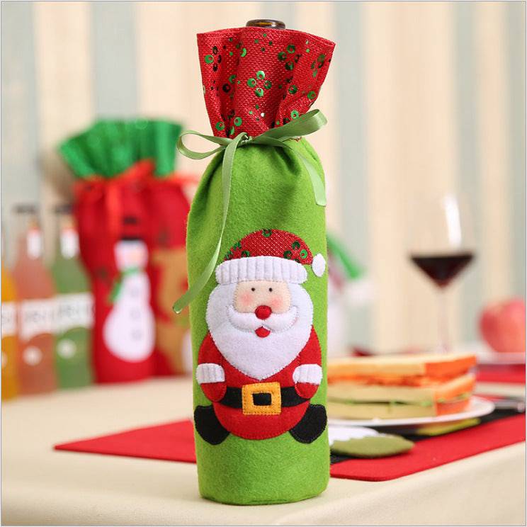 Festive Christmas Wine Bottle Covers – Adorable Holiday Bottle Bags for Perfect Gift Wrapping - All Inclusive Family Treasures