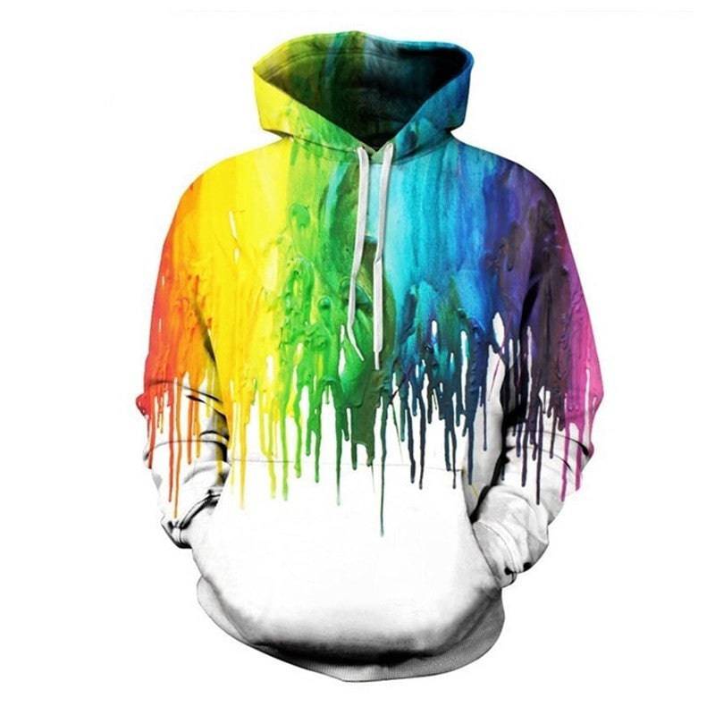 Splash of Style: Rainbow Paint Hoodie – Unleash Your Vibrant Side - All Inclusive Family Treasures