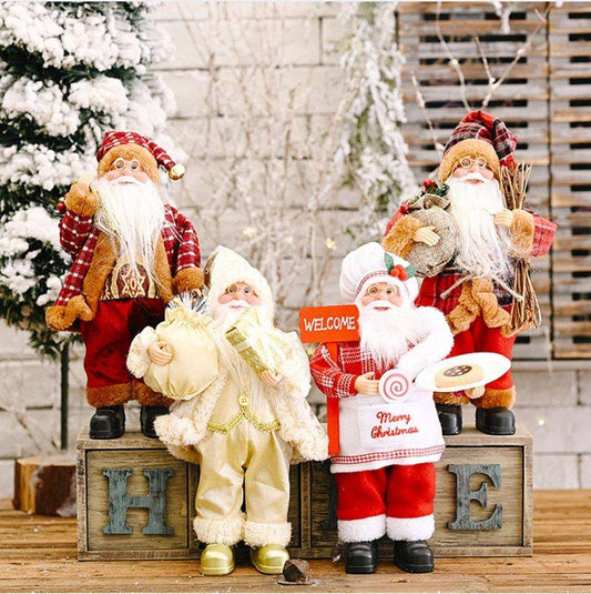 Classic Standing Santa Claus Doll - A Timeless Holiday Decor Piece - All Inclusive Family Treasures