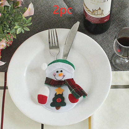 Festive Christmas Cutlery Holder Set – Add a Touch of Holiday Magic to Your Table! - All Inclusive Family Treasures