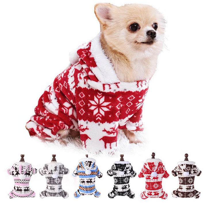 Christmas Dog Sweater – Cozy Coral Fleece Holiday Outfit for Pets