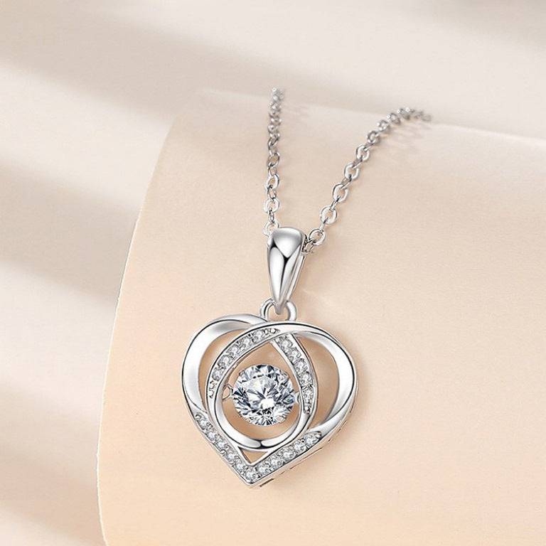 Beating Heart Necklace – Luxury Rhinestone Jewelry - All Inclusive Family Treasures