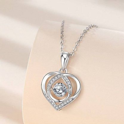 Beating Heart Necklace – Luxury Rhinestone Jewelry - All Inclusive Family Treasures