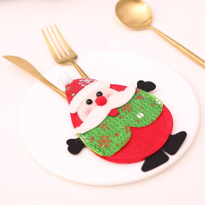 Festive Christmas Cutlery Holder Set – Add a Touch of Holiday Magic to Your Table! - All Inclusive Family Treasures