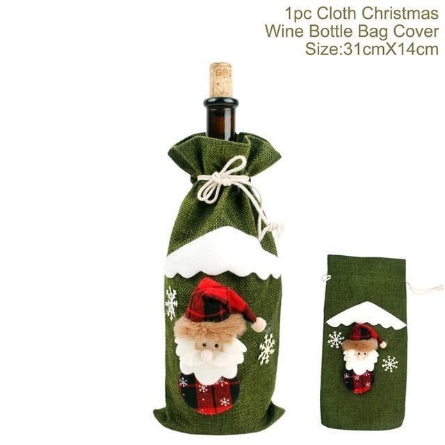 Festive Christmas Wine Bottle Covers – Adorable Holiday Bottle Bags for Perfect Gift Wrapping - All Inclusive Family Treasures