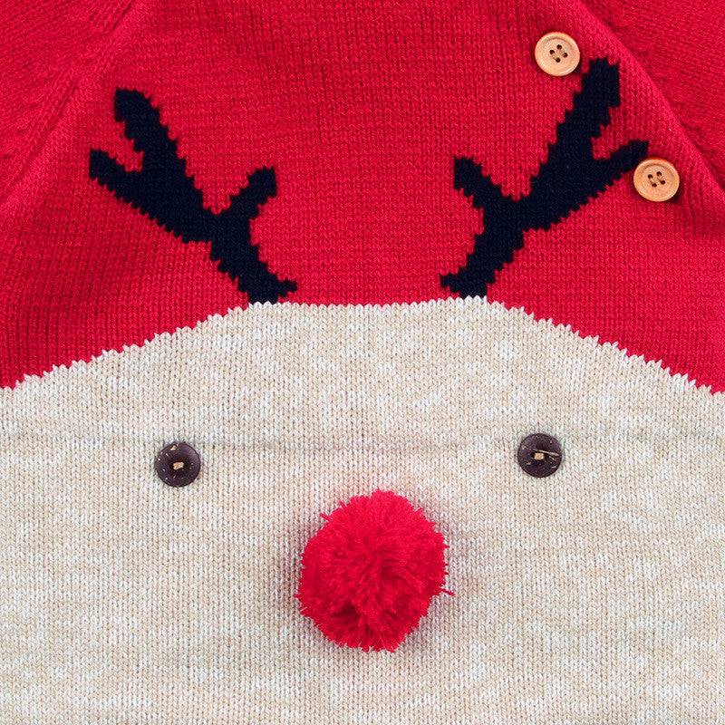 Adorable Knitted Reindeer Christmas Romper – Cozy & Festive for Little Ones! - All Inclusive Family Treasures