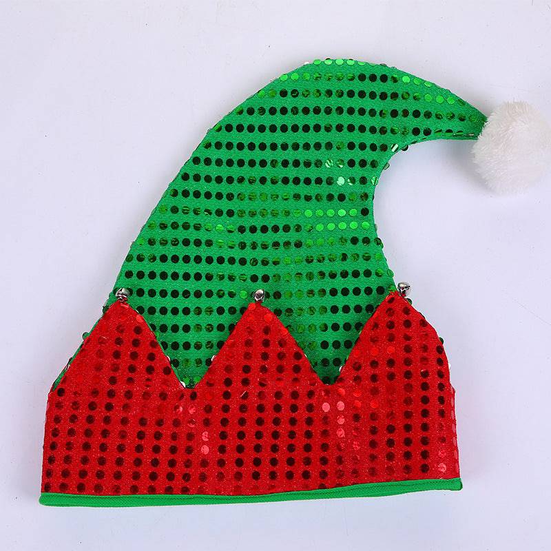 Festive Elf Sparkle Hat - Sequin Christmas Holiday Accessory - All Inclusive Family Treasures