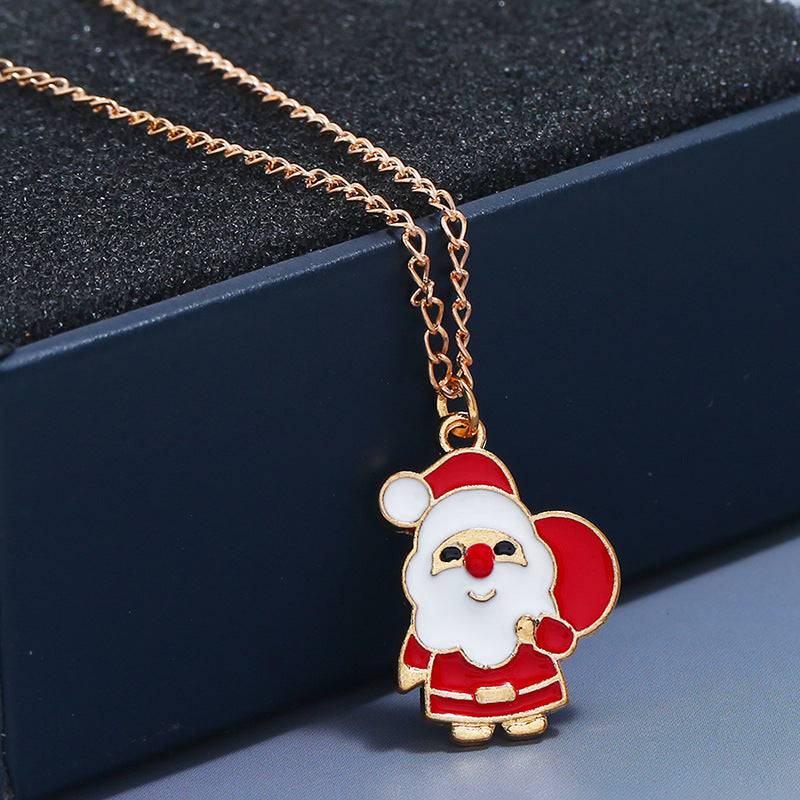 Santa Claus Earrings & Necklace Set – Festive Holiday Jewelry - All Inclusive Family Treasures