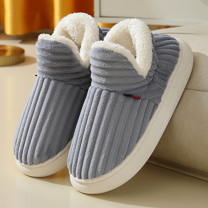 Cozy Winter Cotton Plush Slippers – Warm Indoor &amp; Outdoor Fleece Slippers for Couples - All Inclusive Family Treasures