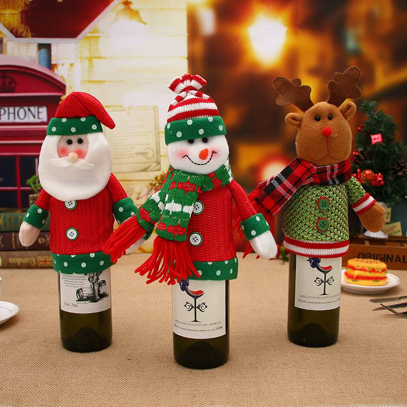 Festive Christmas Wine Bottle Covers – Adorable Holiday Bottle Bags for Perfect Gift Wrapping - All Inclusive Family Treasures