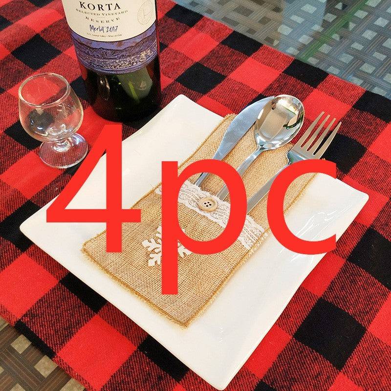 Festive Christmas Cutlery Holder Set – Add a Touch of Holiday Magic to Your Table! - All Inclusive Family Treasures