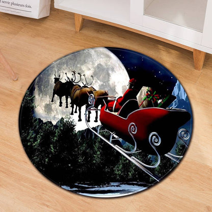 Round Christmas Doormats – Non-Slip Holiday Floor Décor for Your Home - All Inclusive Family Treasures