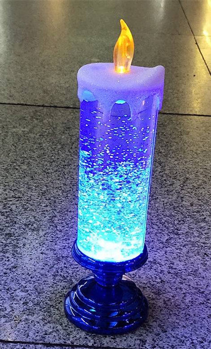 Enchanting Color-Changing LED Glitter Candle – Rechargeable & Waterproof Home Decor - All Inclusive Family Treasures